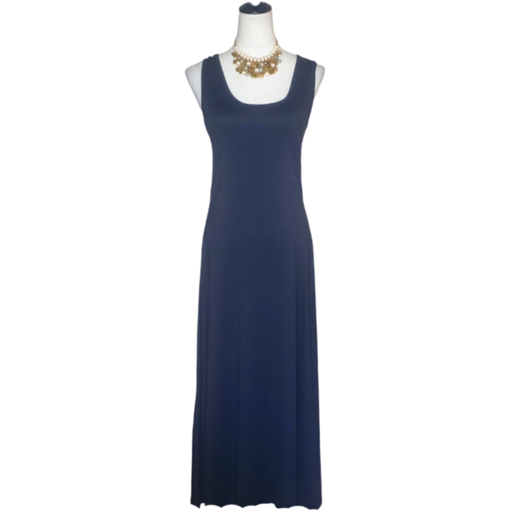 24seven Basic Black Super Soft Knit Sleeveless Maxi Dress